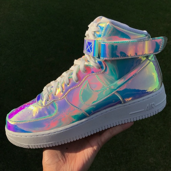 nike high top iridescent